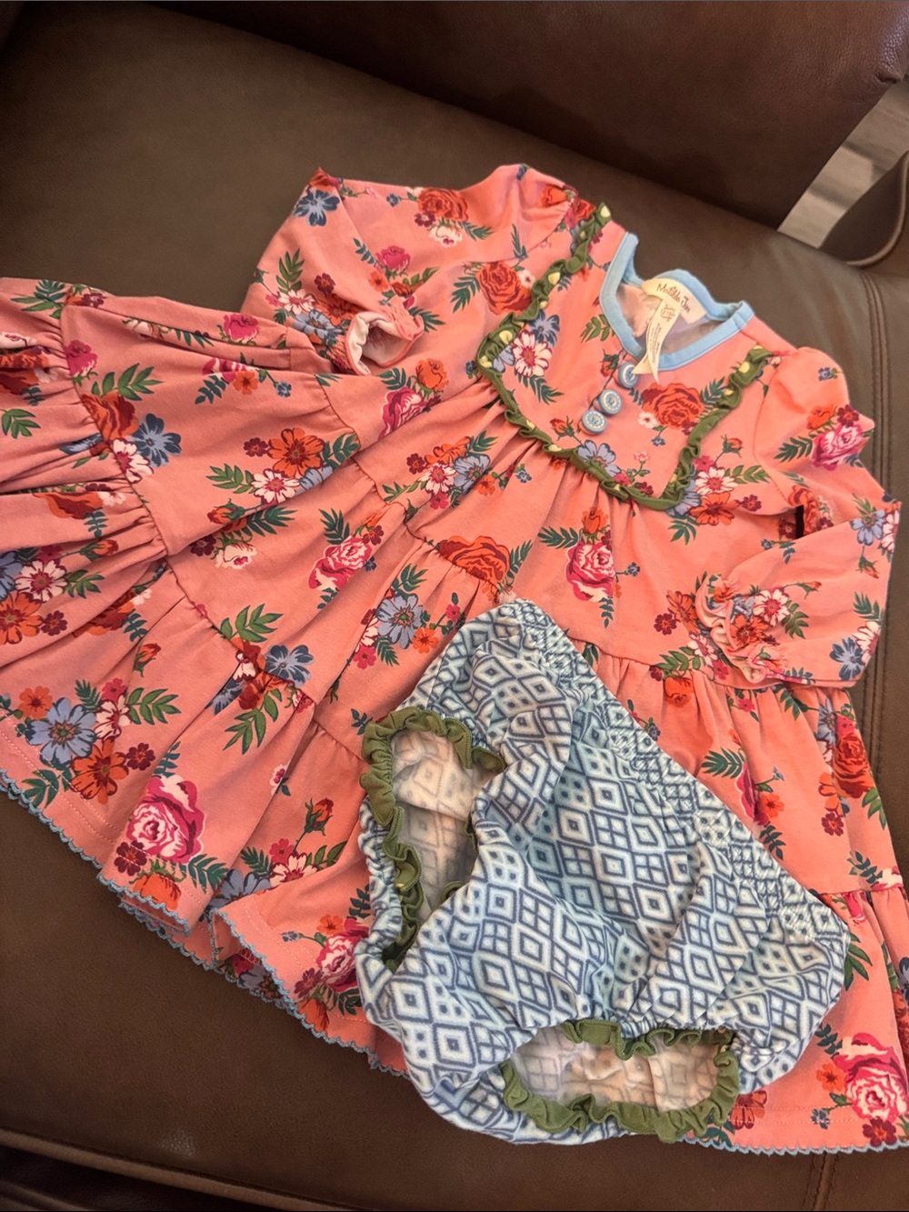 Matilda Jane Coral Floral Tiered Dress